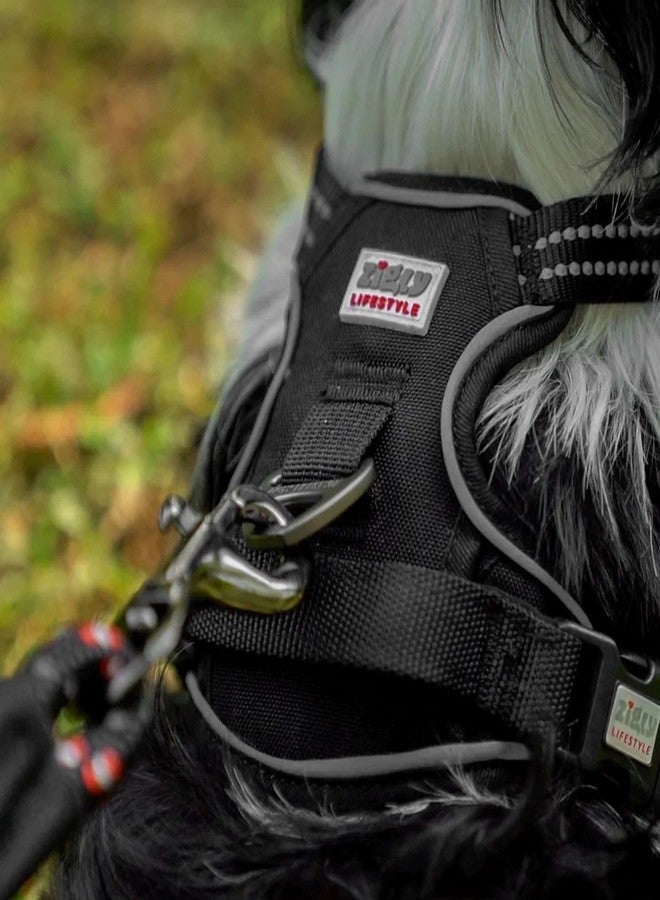 Zigly Lifestyle Shadow Guard Adjustable Dog Body Harness-Large - Black | Padded No-Pull Harness for Large Dogs & Puppies | Comfortable & Secure Dog Harness Daily Walks - Image 5